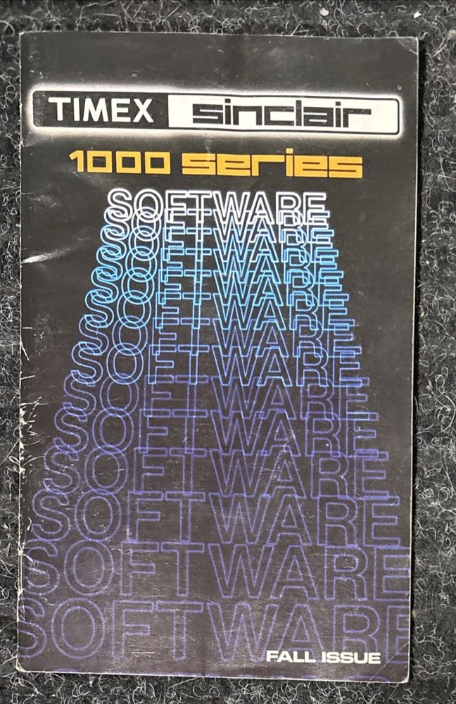 Timex Sinclair 1000 Computer Software Catalog And Mastering Book.