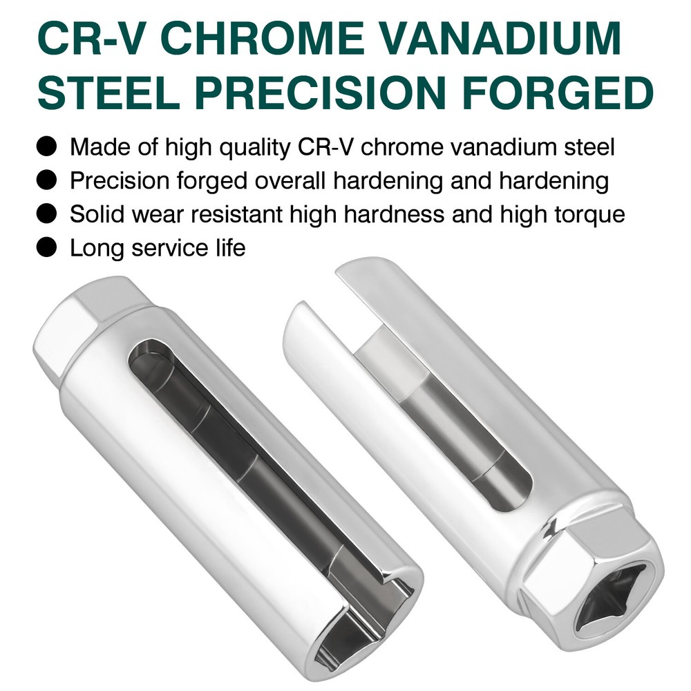 7/8'' 22mm O2 Oxygen Sensor Socket Wrench 1/2" Driver Offset Remover Socket Tool