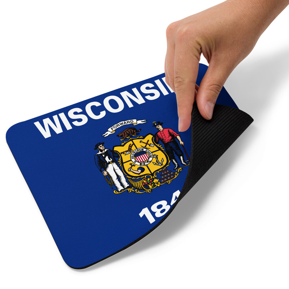 Wisconsin State Celebration Flag Mouse pad
