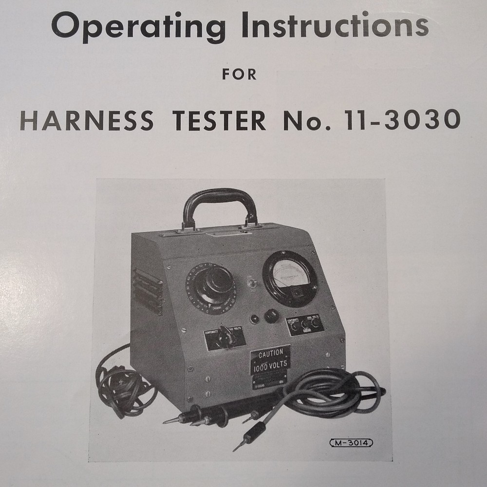 Bendix Scintilla Harness Tester 11-3030 Operating Instructions