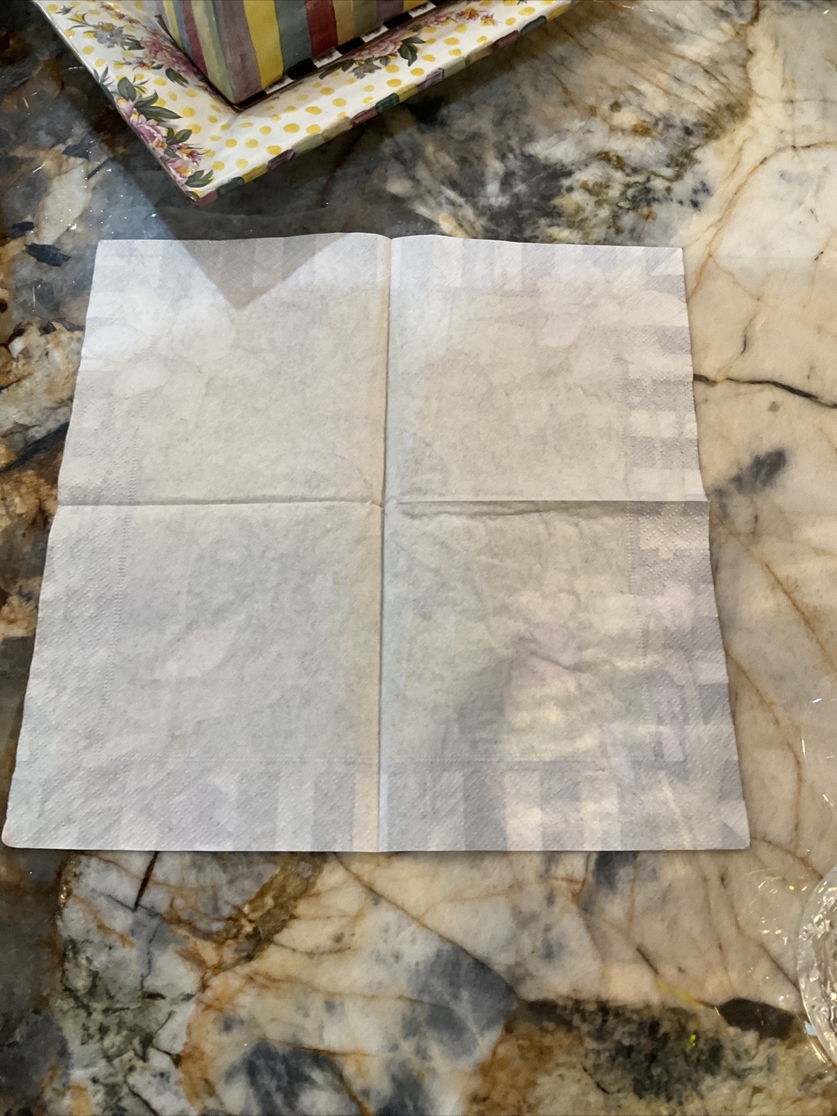 MacKenzie-Childs Spring Hare Cocktail Beverage 1 Napkin for Decoupage.