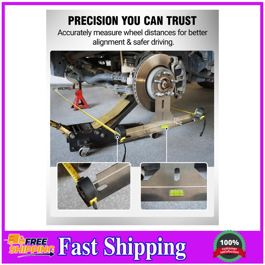 Heavy Duty Wheel Alignment Tool Kit with Tape Measures, Upgraded Stainless Steel