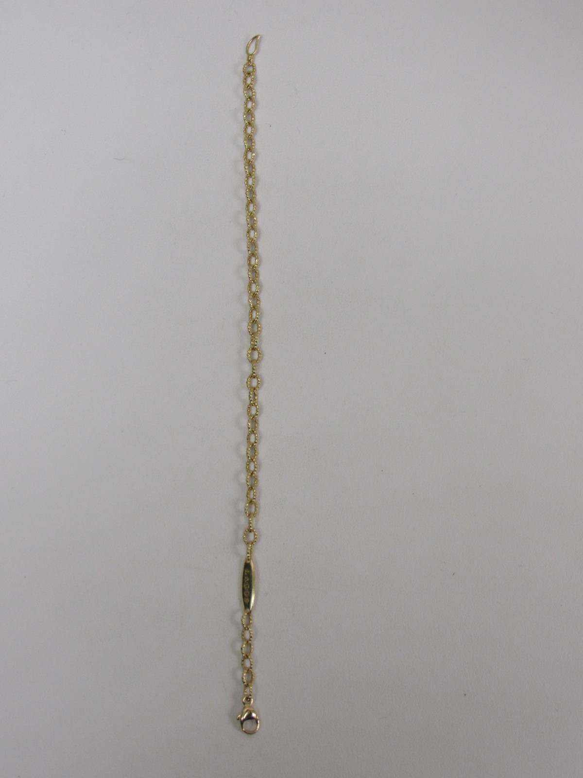 Designer LAGOS 18K Caviar Gold Petite Fluted Oval Link Bracelet