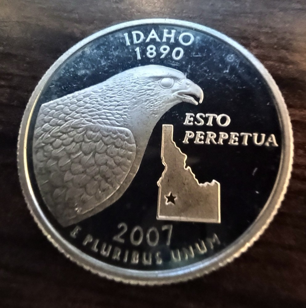 2007  Silver Idaho  Qtr  Proof   Free Ship