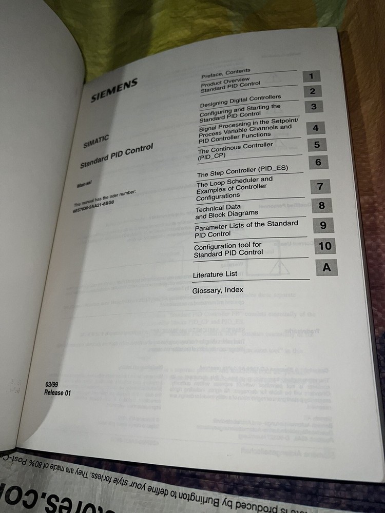 Siemens Simatic standard PID Control user manual