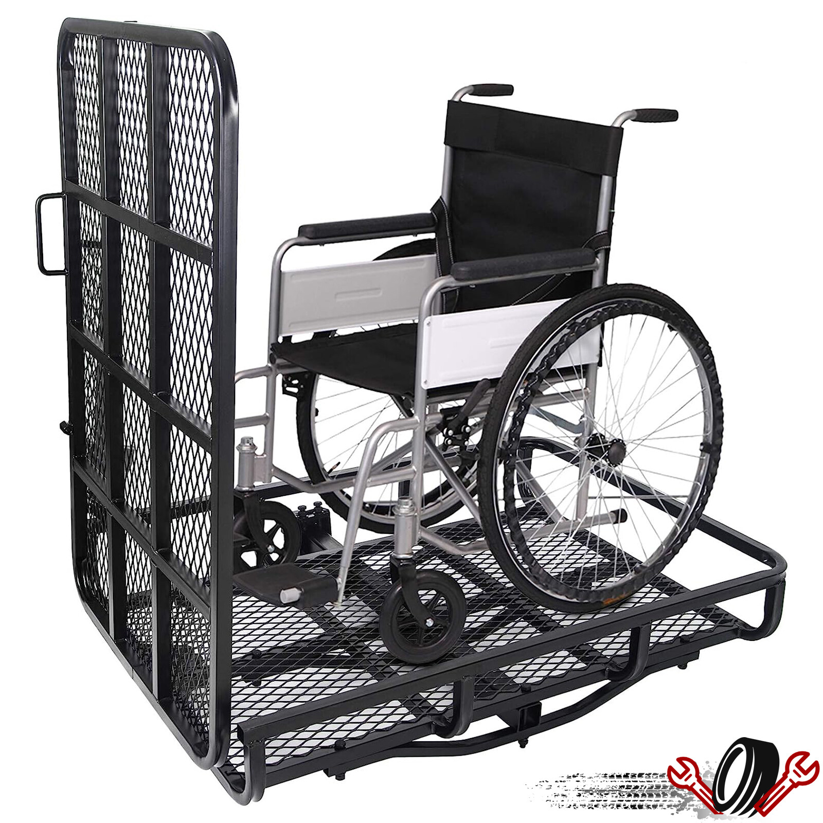 500LBS Mobility Carrier Wheelchair Scooter Rack Disability Medical Ramp Hitch
