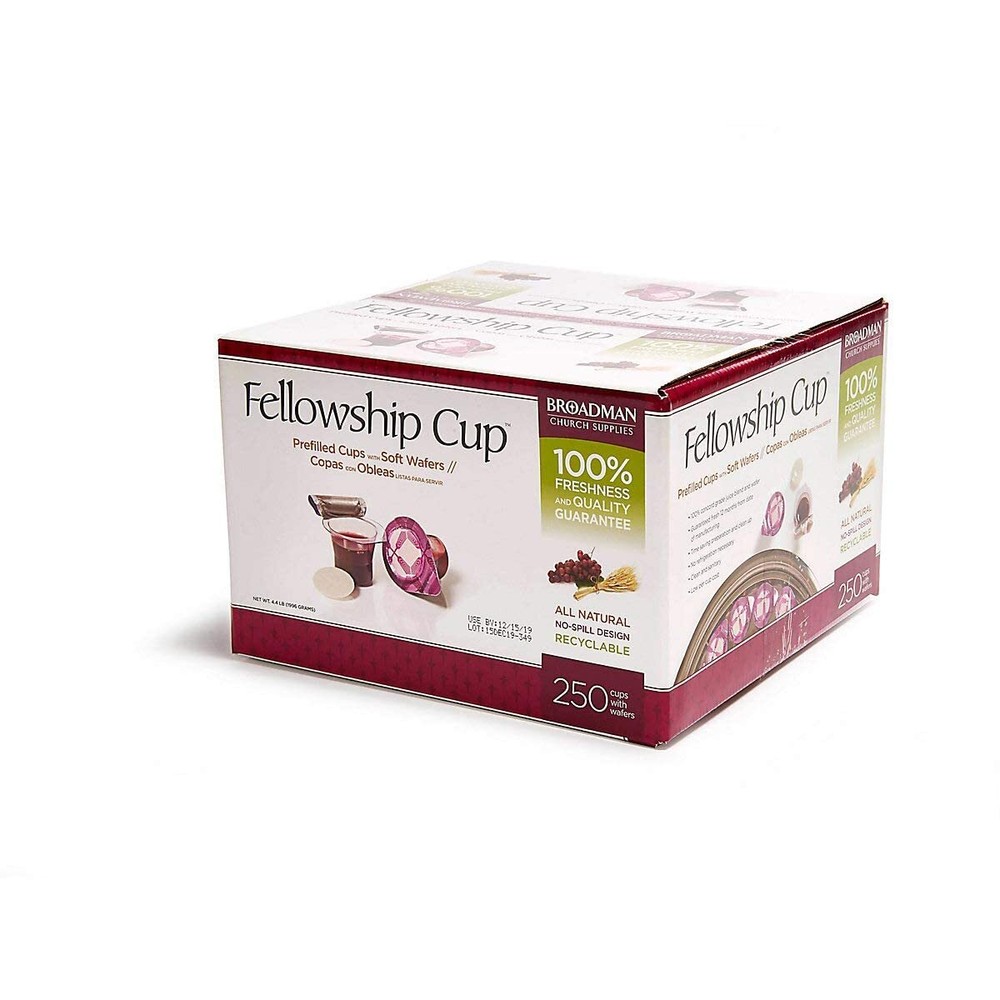 Pre-filled Communion Fellowship Cup Juice and Wafer Set 250 Count