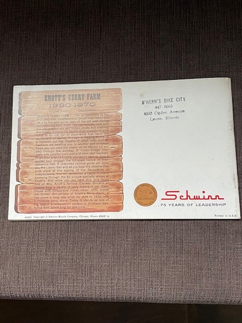 Schwinn Bicycle Diamond Jubilee Catalog 1970