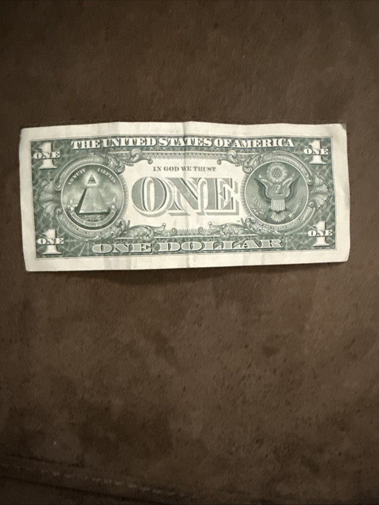2017 $1 One Dollar Bill with Star Error Front with Serial Number Error Rare