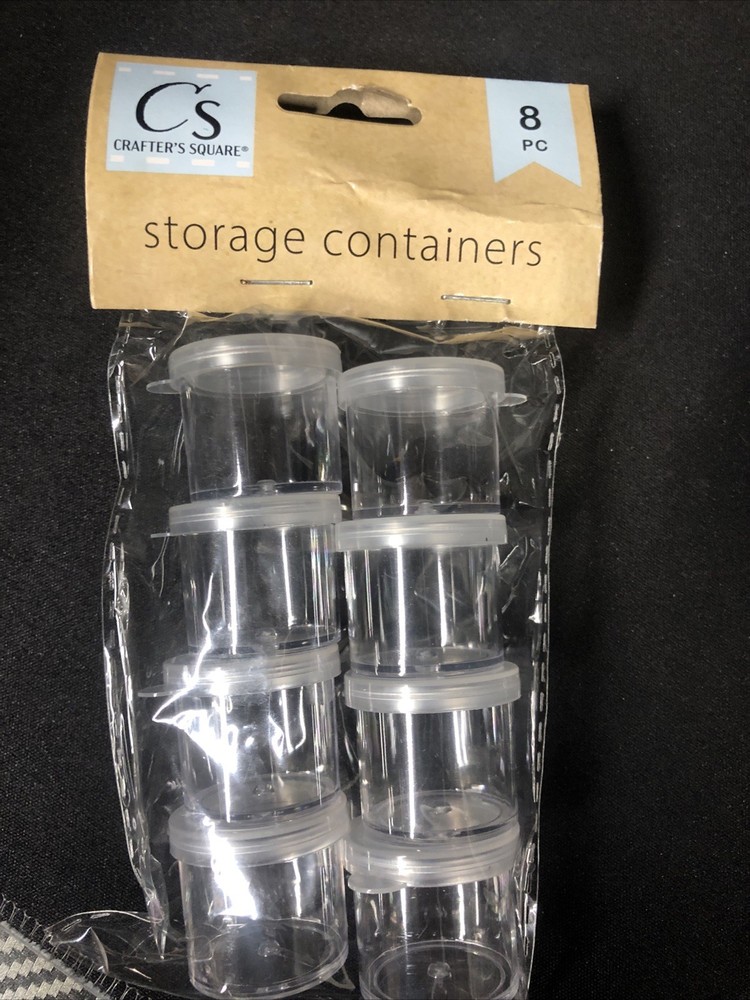 Crafter’s Square 8pc Mini Storage Containers Snap Lid Plastic ideal for examples