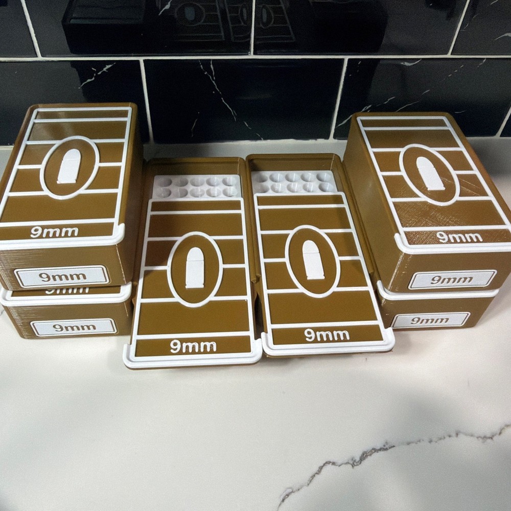 Stackable 9mm Ammo Box 50rd Capacity (6Pack)