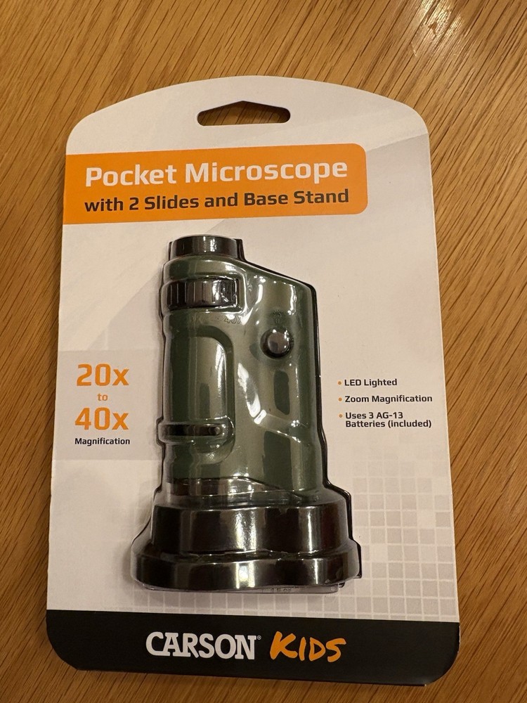 Carson Kids 7 Function Kid's Pocket Microscope-20x To 40x 2 Sided