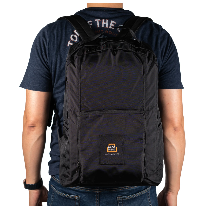 Bags in Bag Foldable BackPack Black