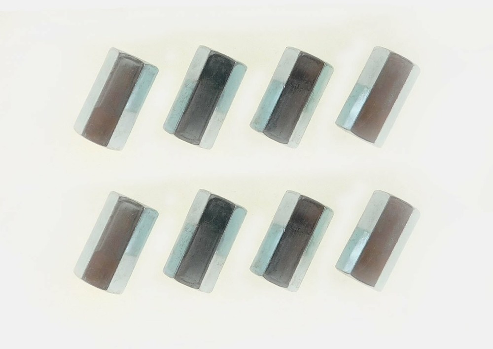 8 Pack 1/2-20 X 1-1/4" Long Fine Thread Hex Coupling Nut with Zinc Plate