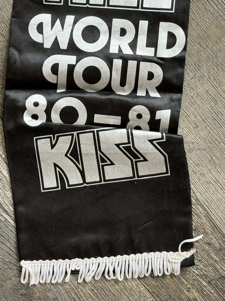 KISS Scarf Banner Germany Unmasked Tour 1980 Vintage Kiss Aucoin Memorabilia