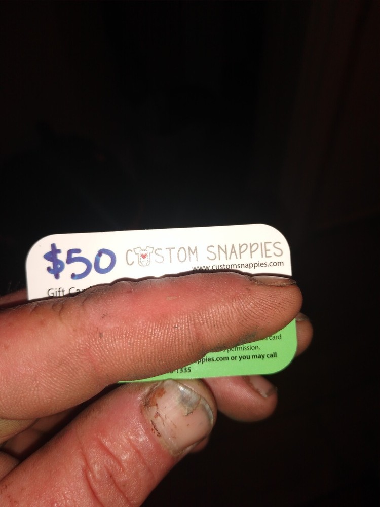Custom Snappies $50 gift card NEW!