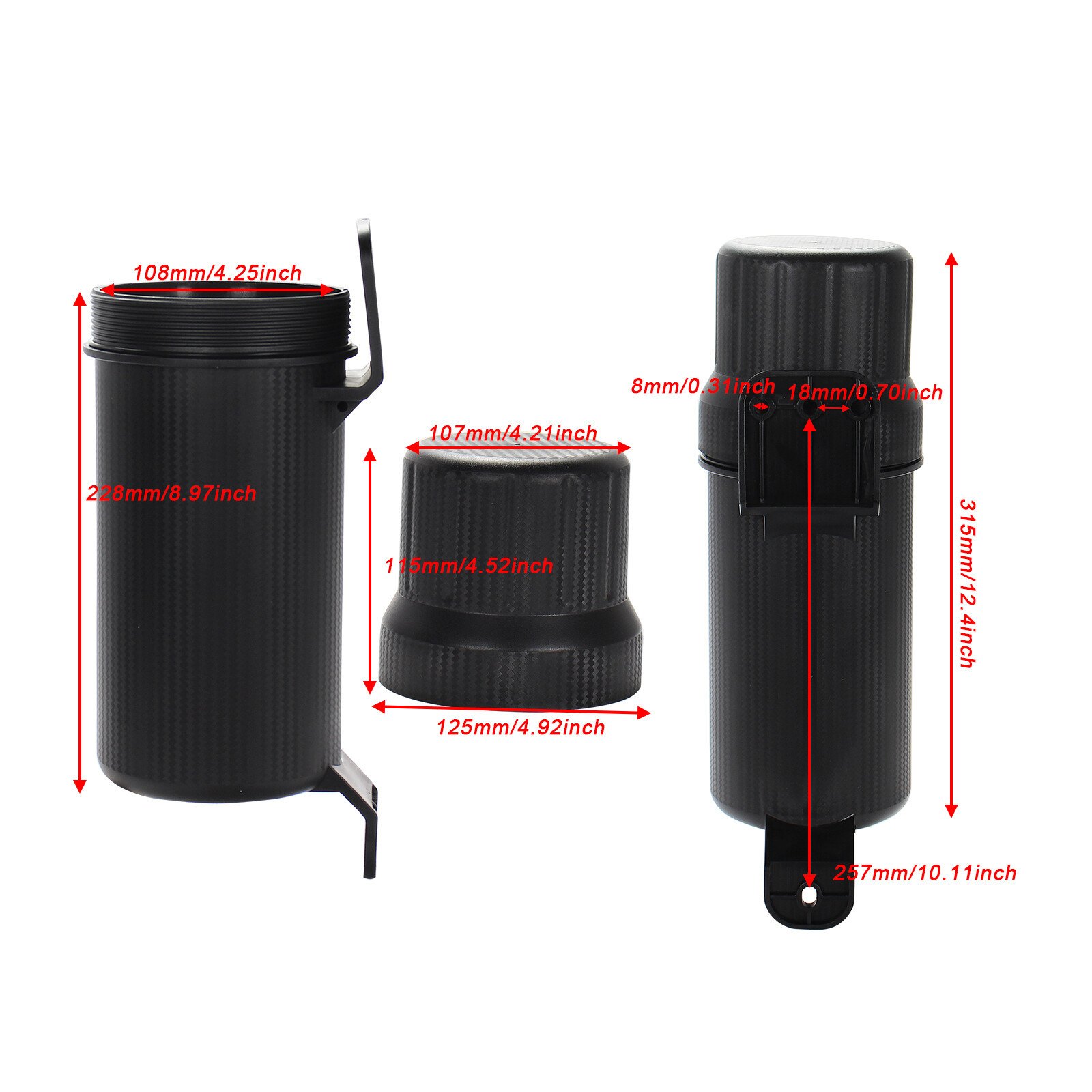 Motorcycle Tool Tube Tool Box Document Repair Tool Storage Tube Waterproof Black