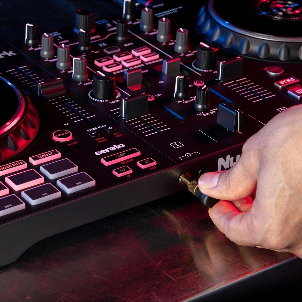 Numark Mixtrack Pro FX Effects 2-Deck Serato DJ Controller, 15" PA Speakers Pack