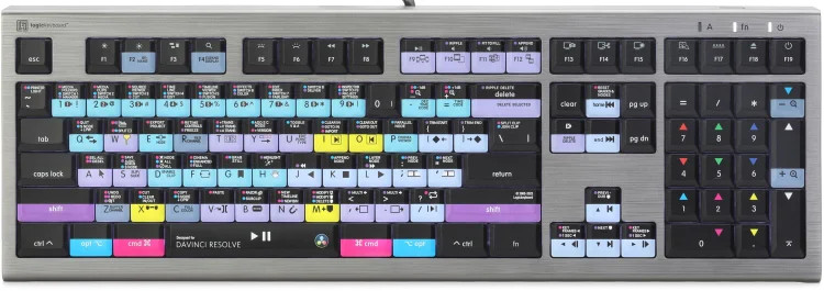 LogicKeyboard ASTRA2 Backlit Keyboard for DaVinci Resolve - Mac