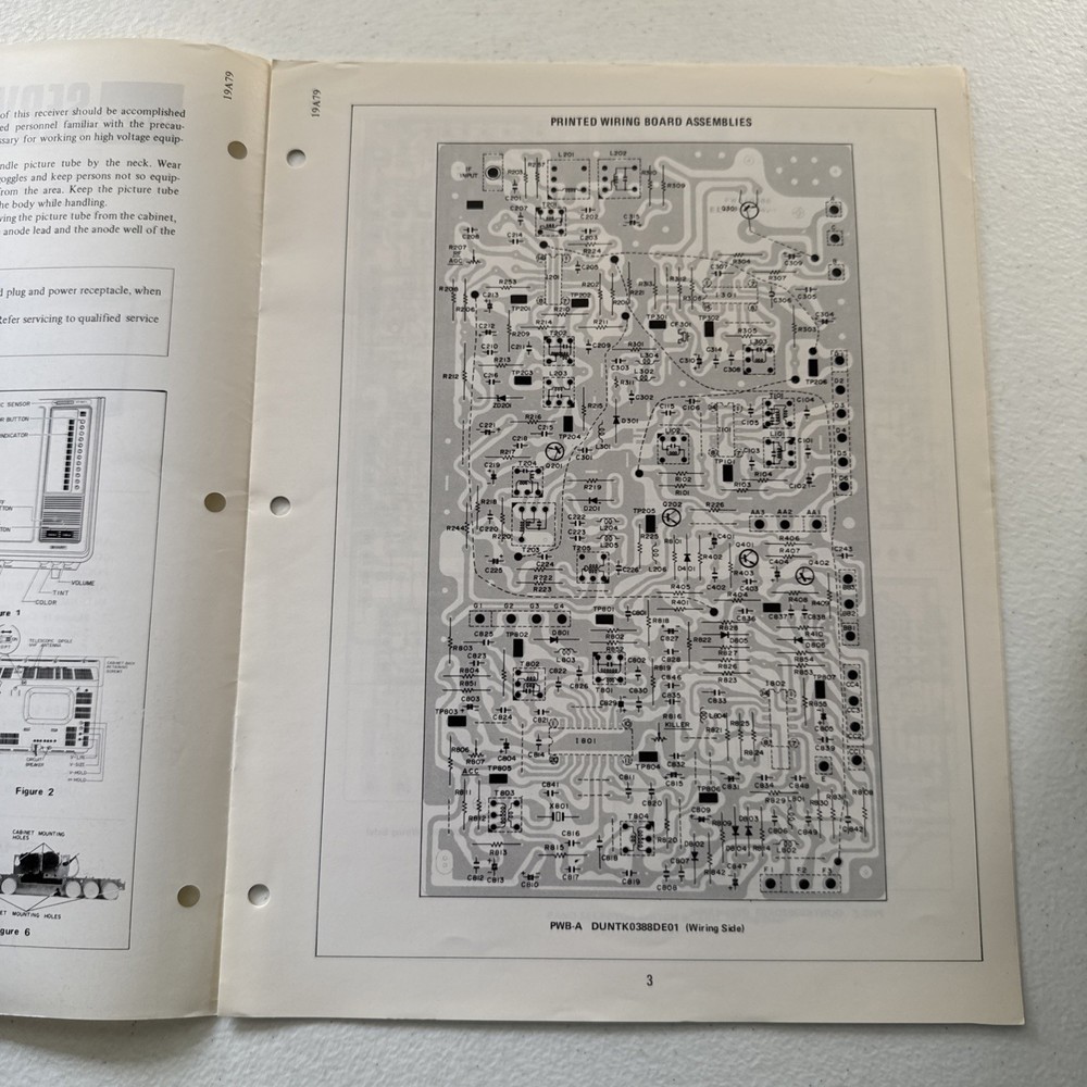 Sharp Color Television Linytront Plus Models 19A79 Service Information Manual