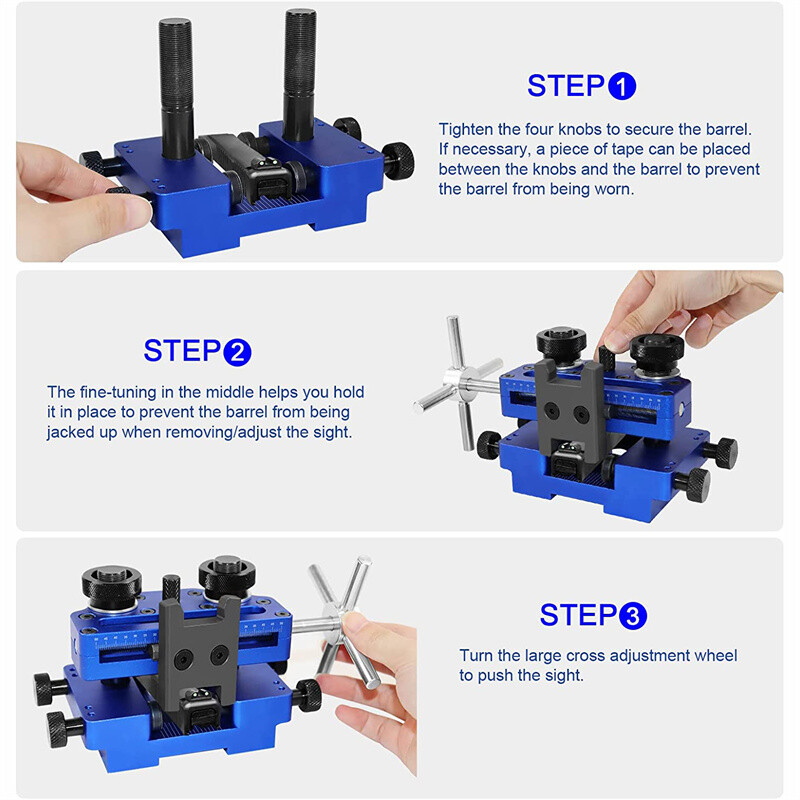 Universal Handgun Front Rear Sight Pusher Tool for 1911 Glock Sig Springfield