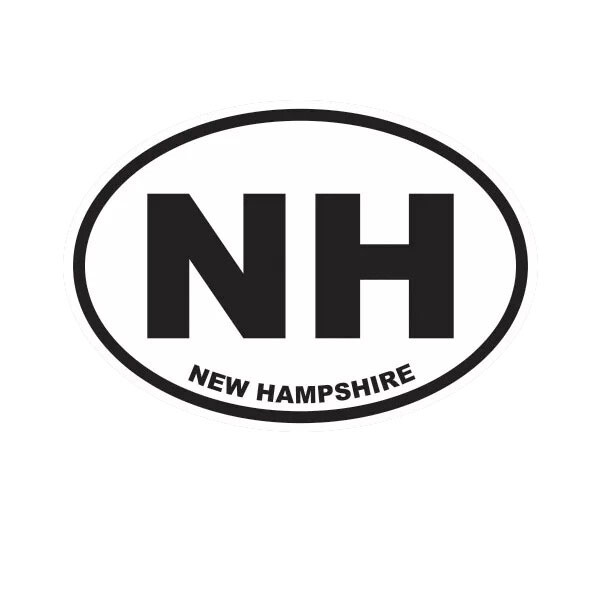New Hampshire State Oval Sticker Decal