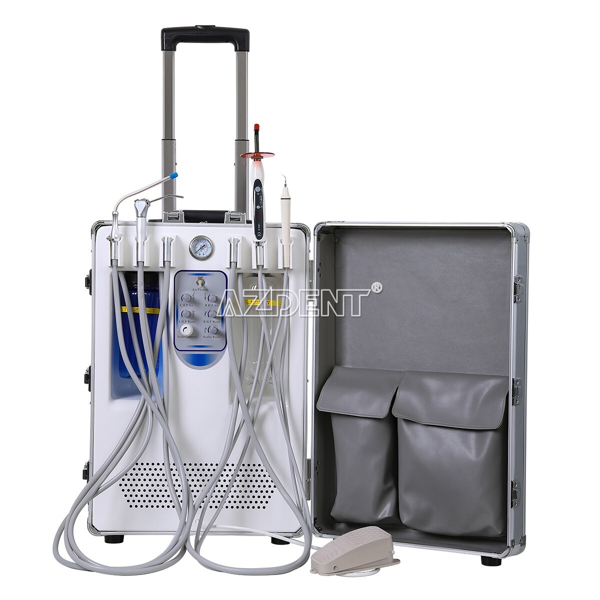 Portable Mobile Dental Delivery Unit System Suction Air Compressor Motor 4Hole