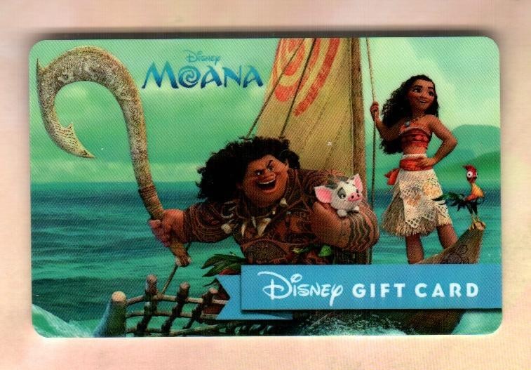 DISNEY Moana, Personalized Gift Card ($0) RARE