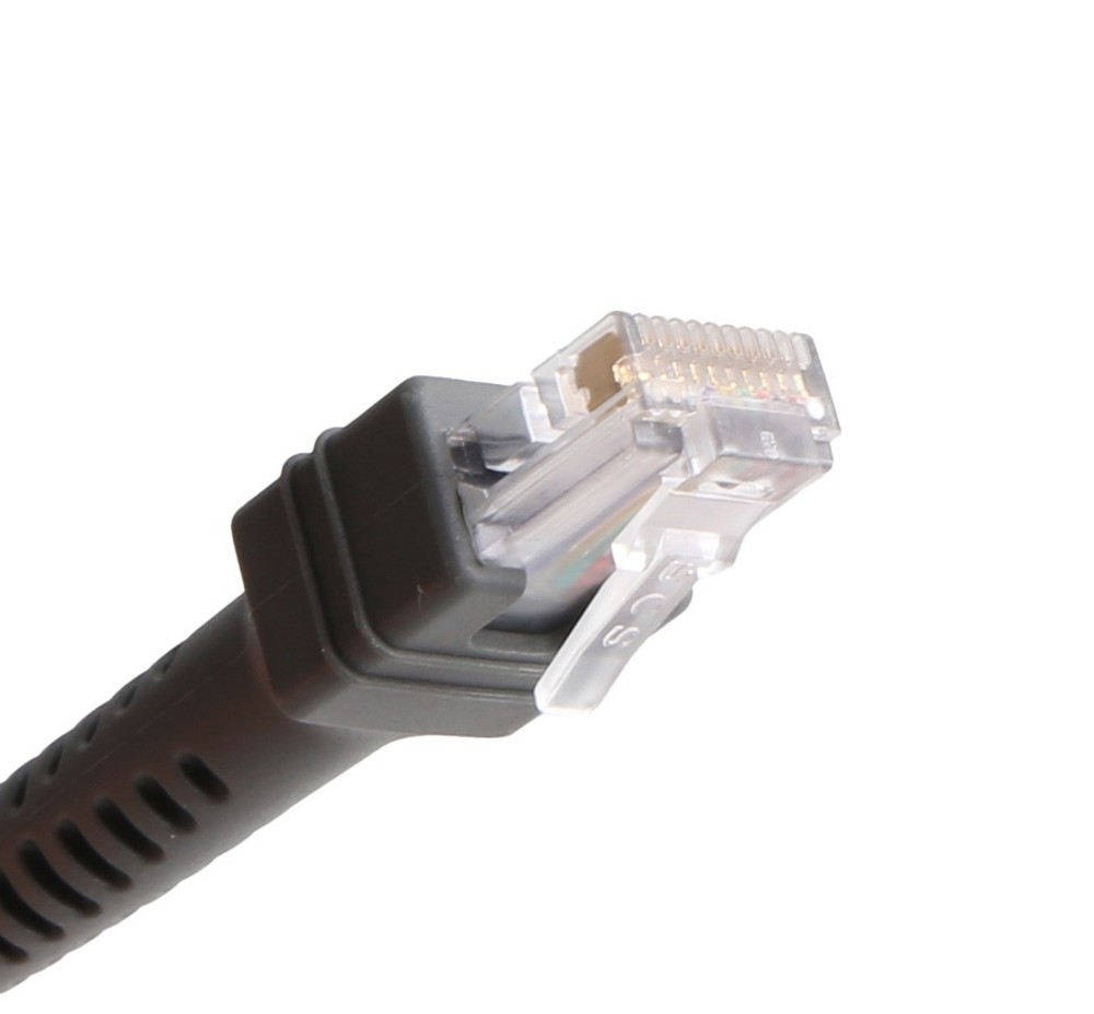 RS232 Cable; DB9F, Coiled, 9ft, Dark Grey (New)