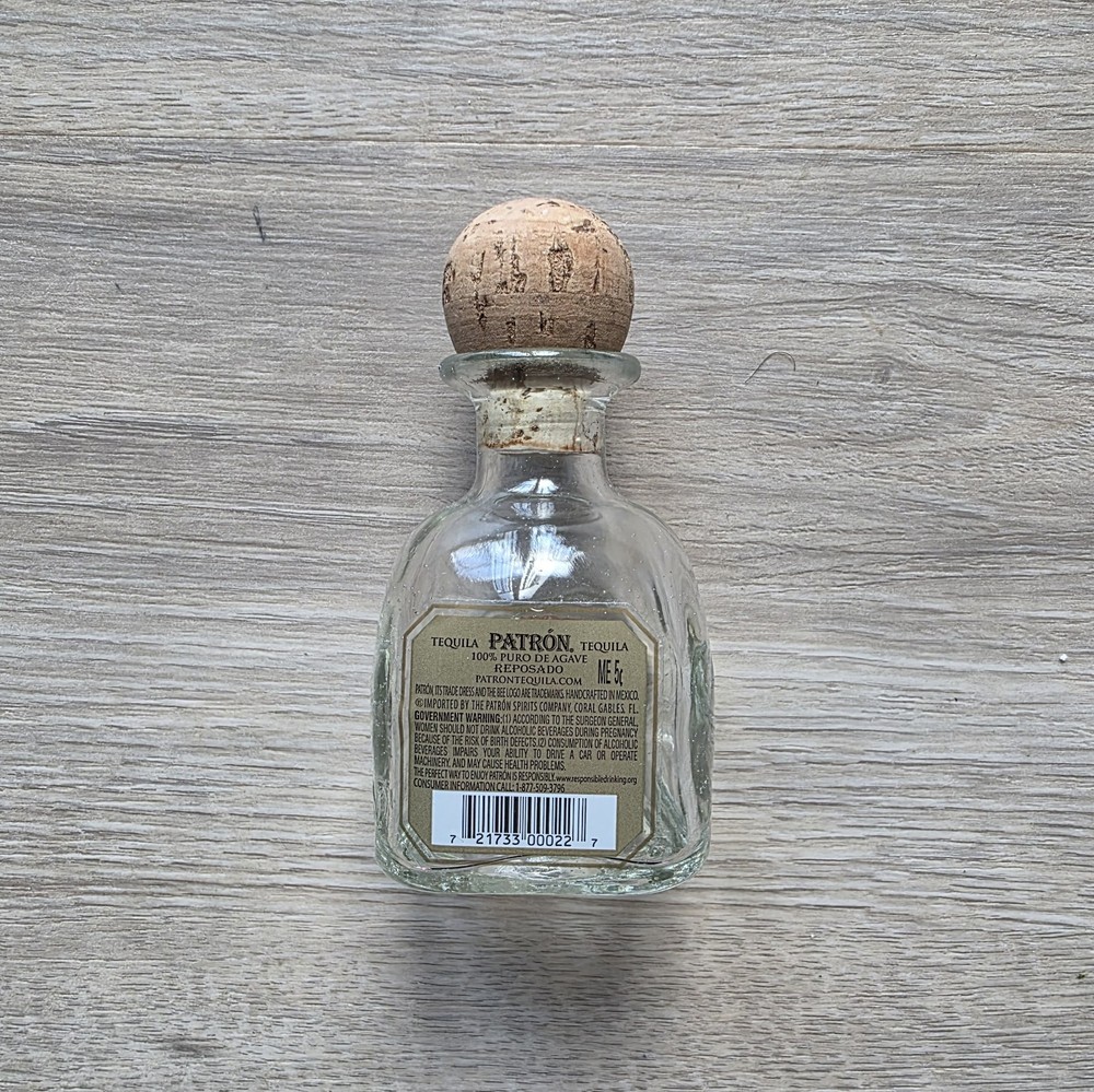 Tequila Raposado Patron EMPTY BOTTLE 50 ml