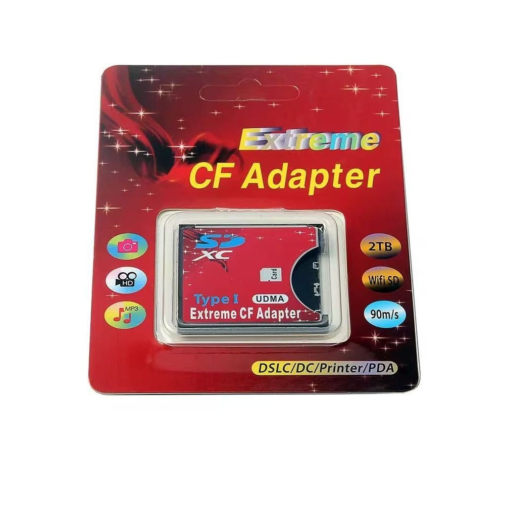 SD SDHC SDXC to CF Type I Compact Flash Memory Card Extreme Adapter Reader