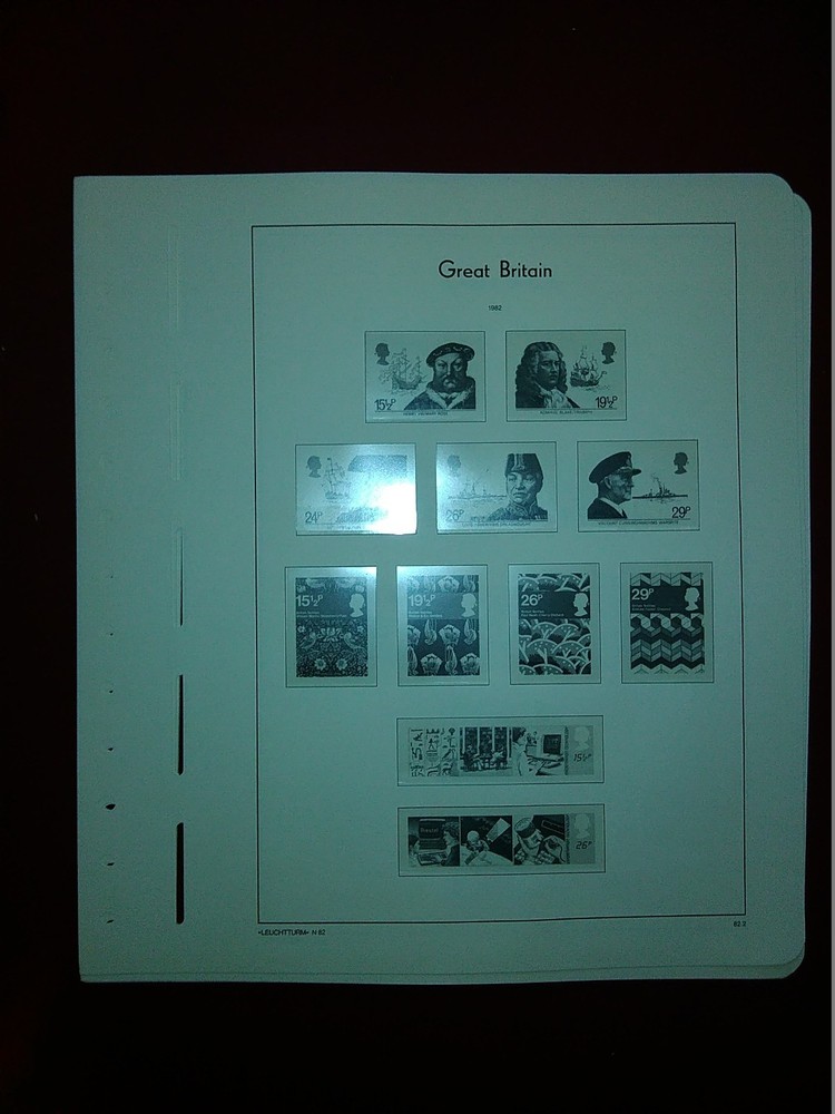 LIGHTHOUSE Commemorative Hingeless album pages Great Britain 1980-85 Used 85.02