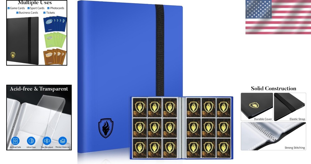 Archival Safe 396-Pocket Card Album - Stylish Side Loading Storage Solution