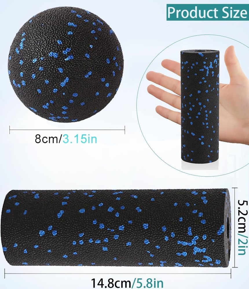 Mini Foam Roller - Muscle Massage Rollers for Trigger Point Therapy, Myofasci...