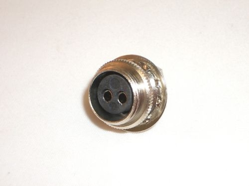AMPHENOL 80-PC2F 2 PIN OFFSET MICROPHONE PANEL JACK FOR COLLINS HEATHKIT JOHNSON