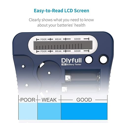 Battery Tester, LCD Display Universal Battery Checker for AA AAA C D 9V