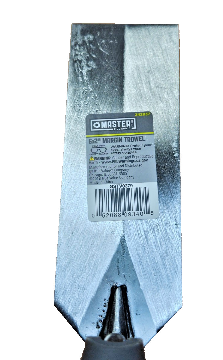 6 X 2 Margin Trowel 242937 GSTV0379 Comfort Grip Plastic Handle
