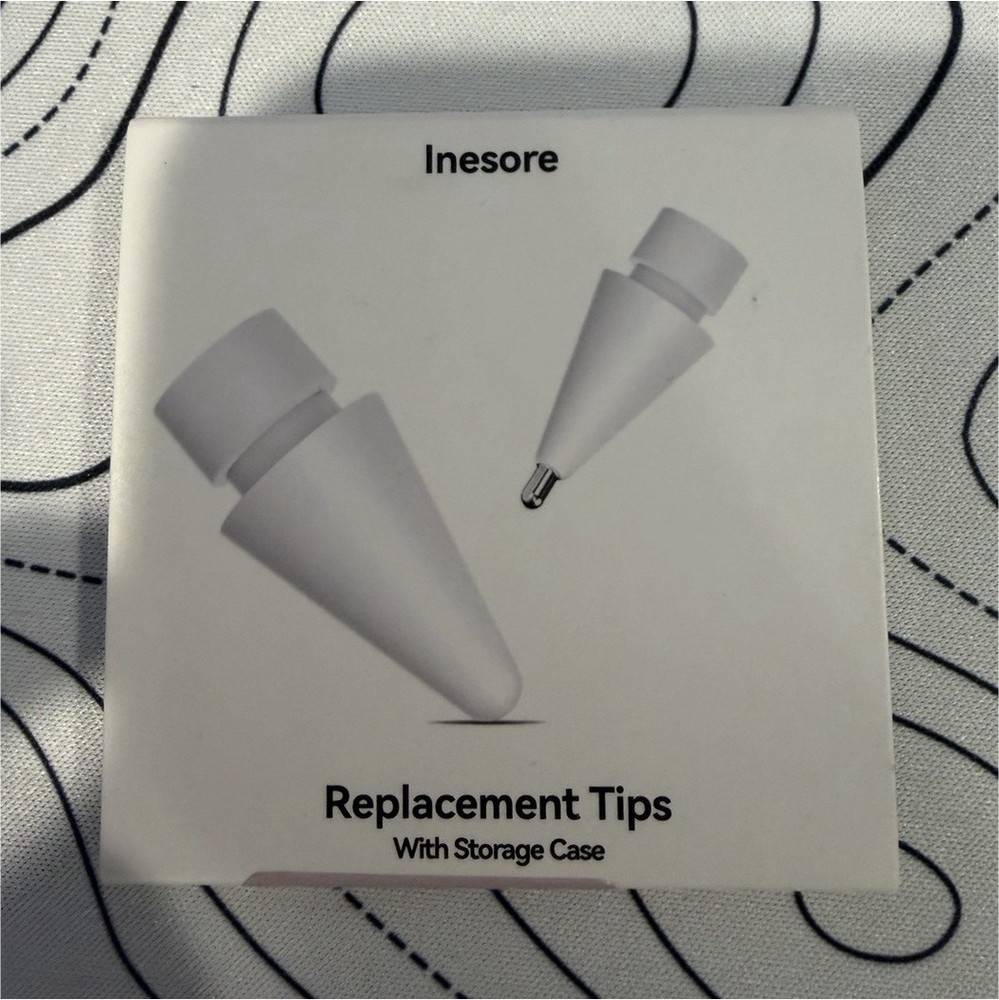 Inesore Replacement Tips White with Storage Case