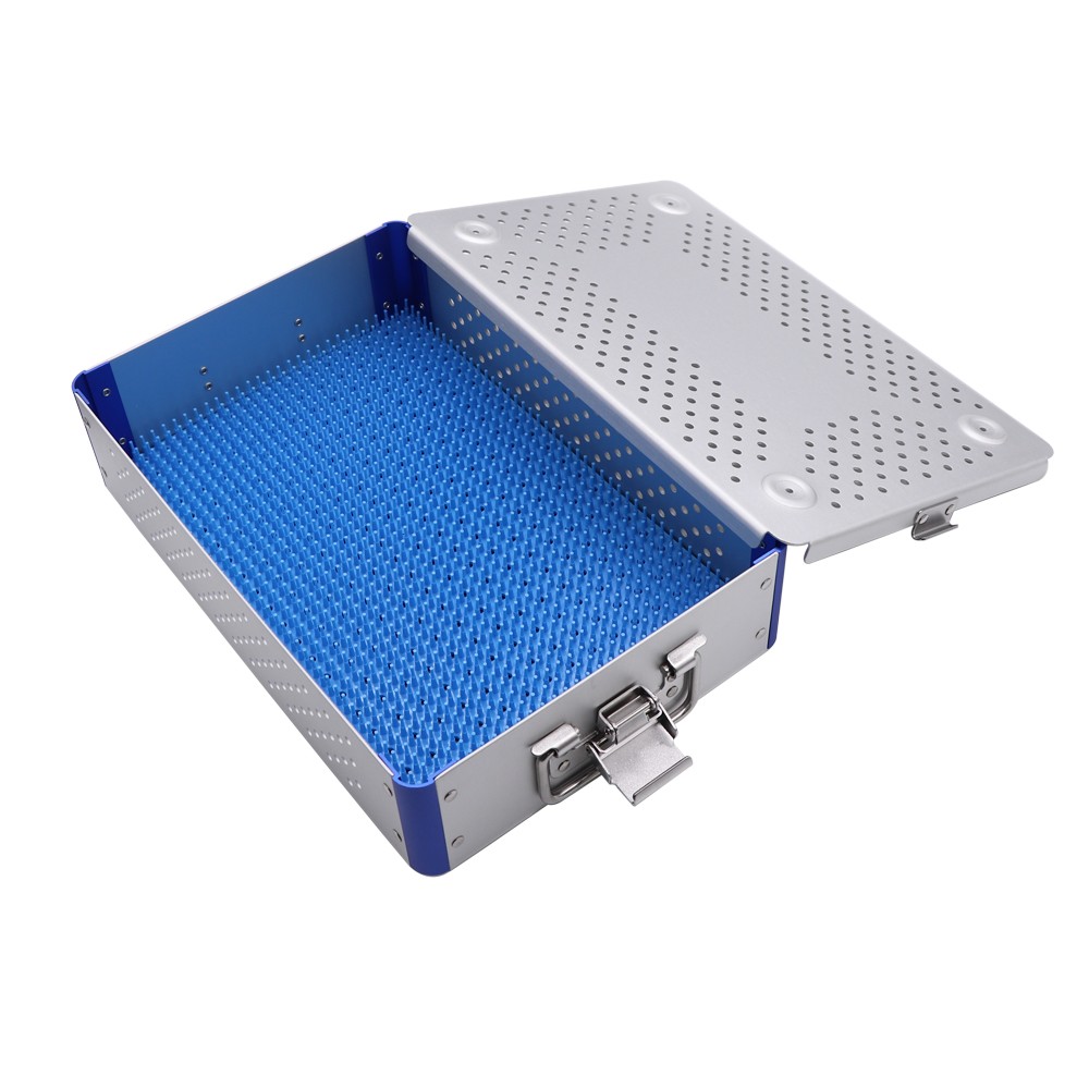 Aluminum Sterilization Box Micro Surgical Instruments Sterilization Tray case
