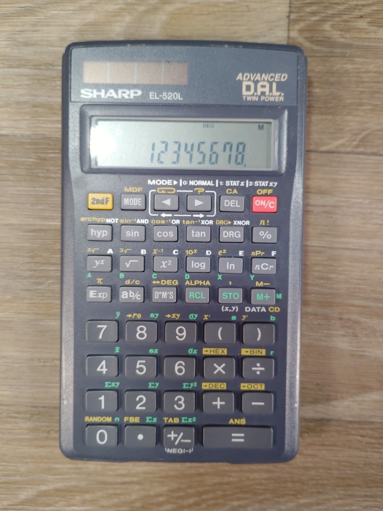 Vintage Sharp EL-520L Scientific/Statistic Calculator
