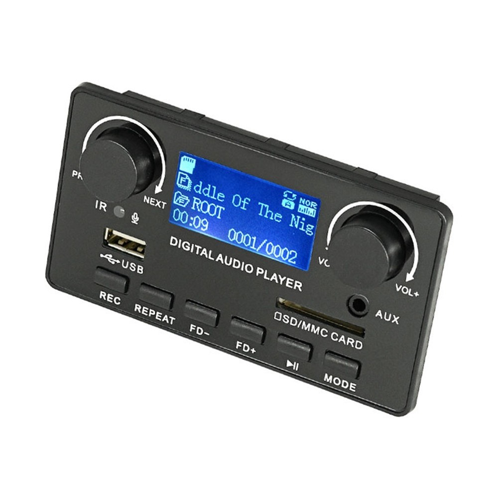 LCD Display Bluetooth 5.0 MP3 Decoder Board Support Handsfree Recording FM3302