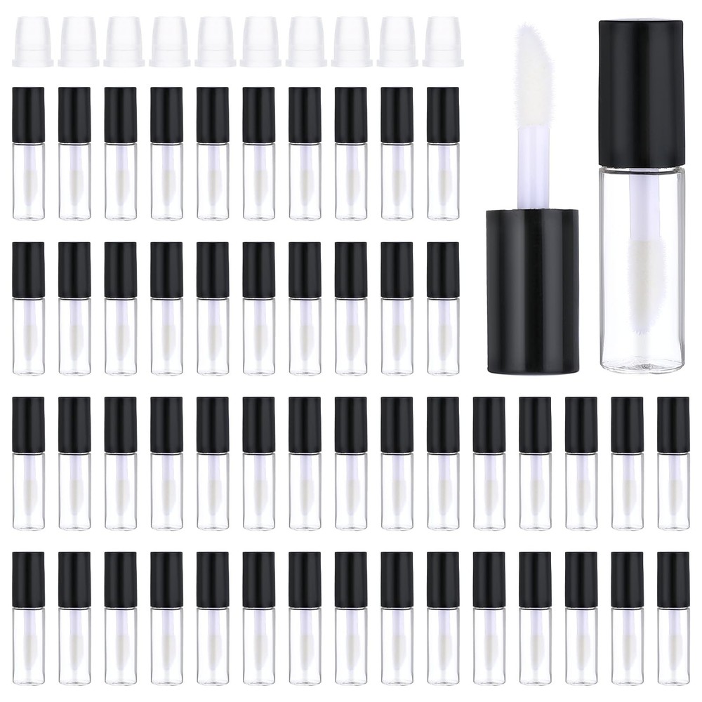100Pcs Mini Lip Gloss Tubes â€“ Refillable Empty Lip Balm Containers for DIY ...