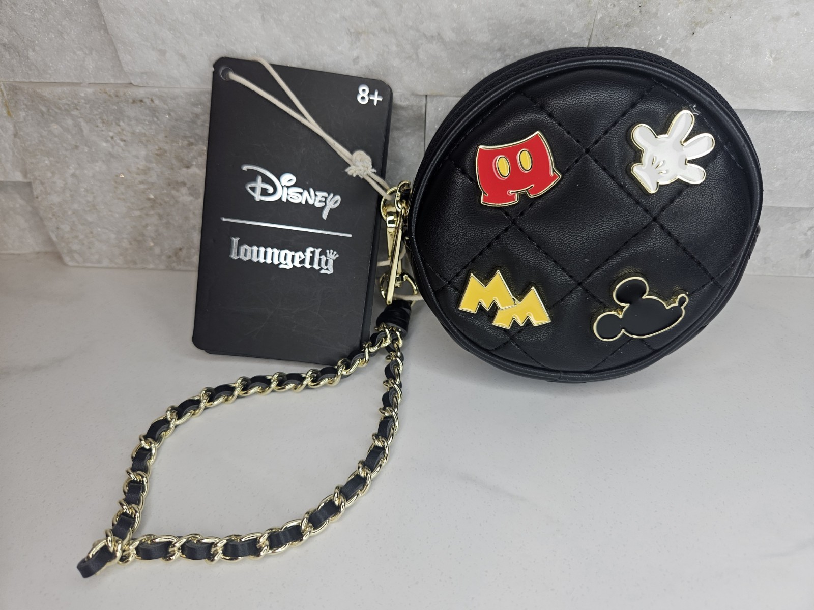 Loungefly Disney Mickey Mouse Icons Quilted Coin Purse New w/ Tags Hard Tag