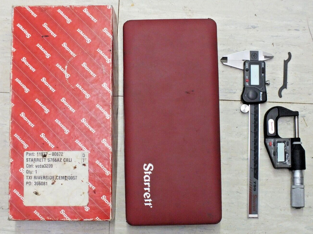 Starrett S766AZ Precision Measuring Tool Kit: 2 Pc Digital Caliper & Micrometer