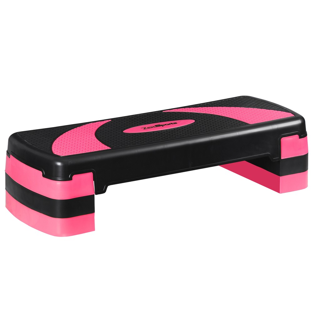 31" Adjustable Exercise Workout Aerobic Stepper Platform Trainer 3-Level Pink