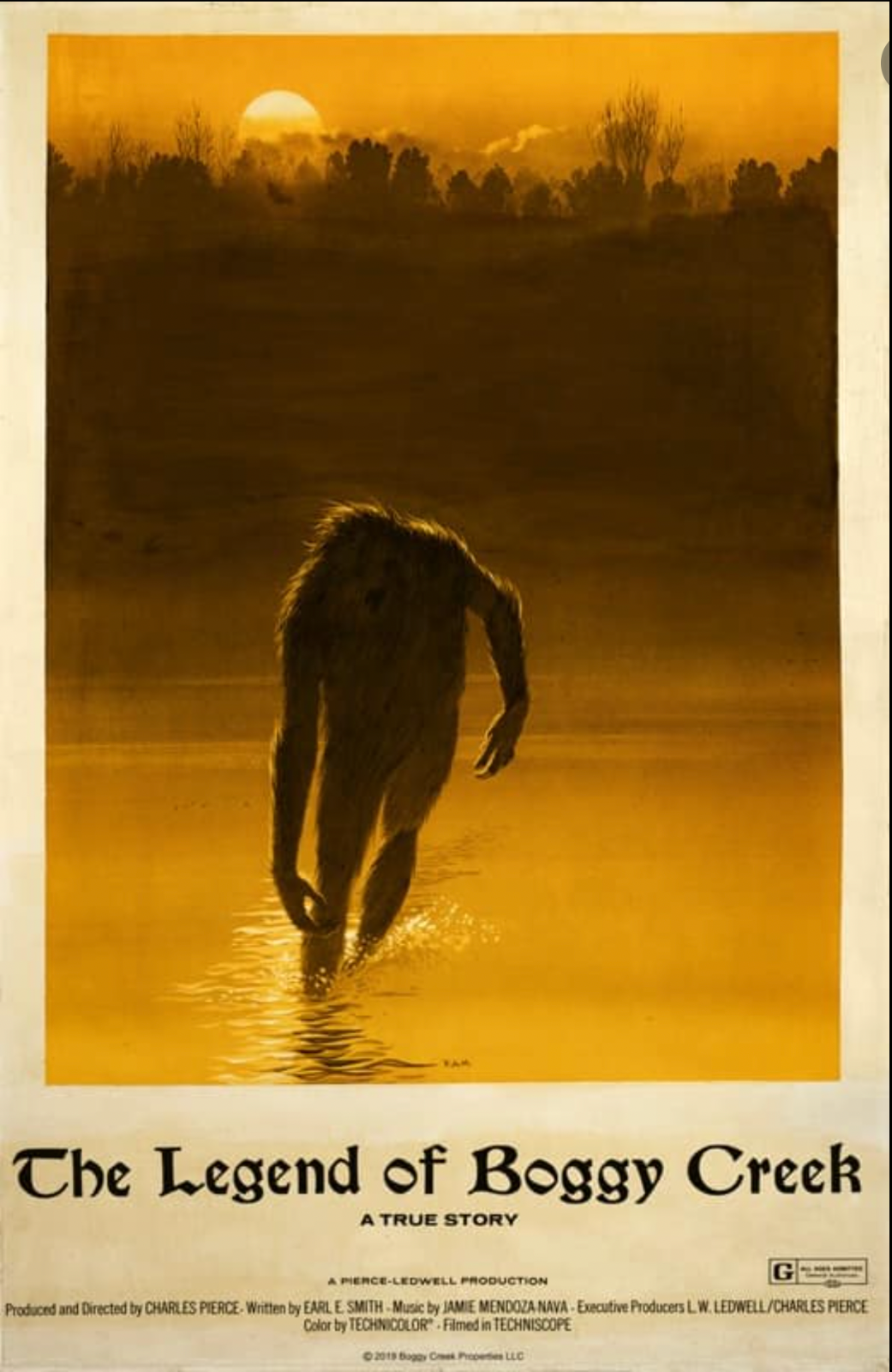 Charles B. Pierce's THE LEGEND OF BOGGY CREEK Movie Poster by Ralph McQuarrie