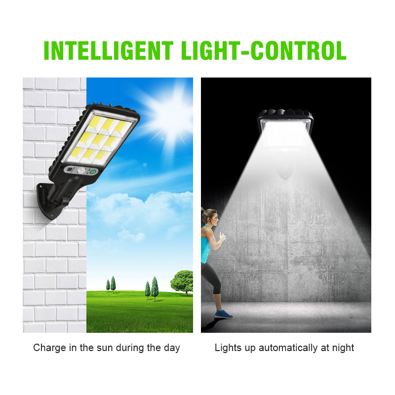 Outdoor Solar Wall Lights LED Motion Sensor Bright Flood Street Lamp 3 Modes