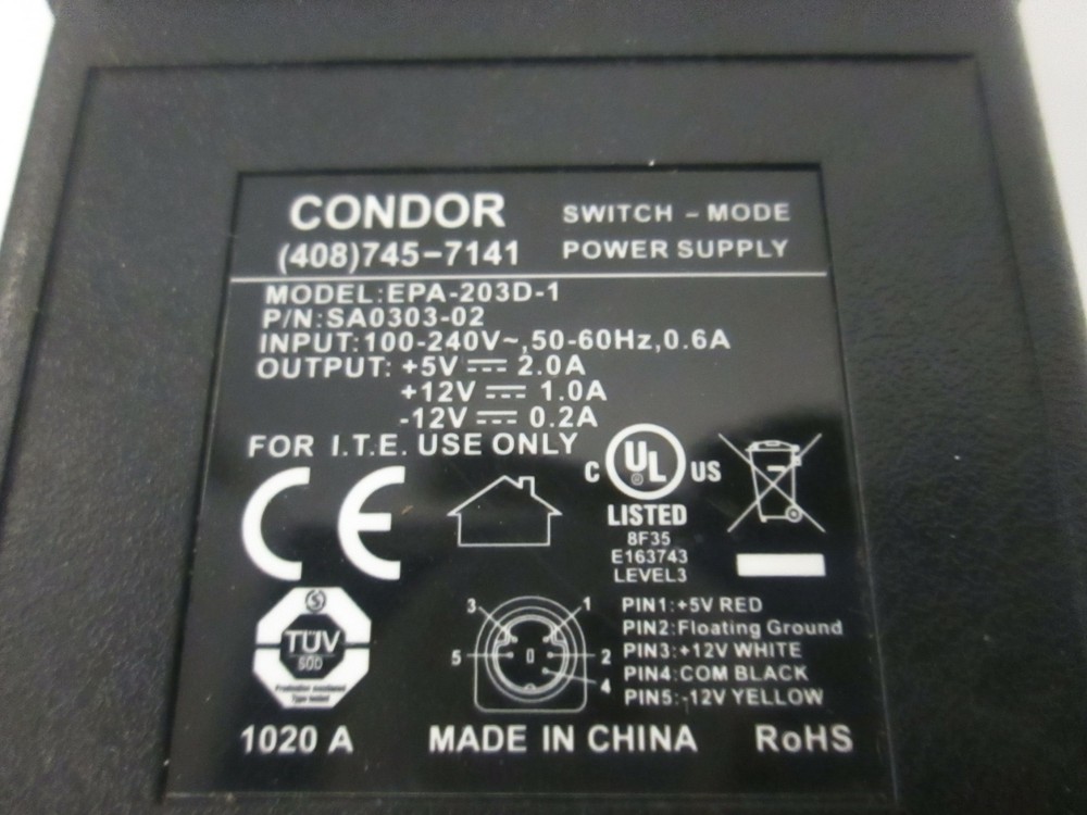Condor EPA-203D-1 Switching Power Supply, Used