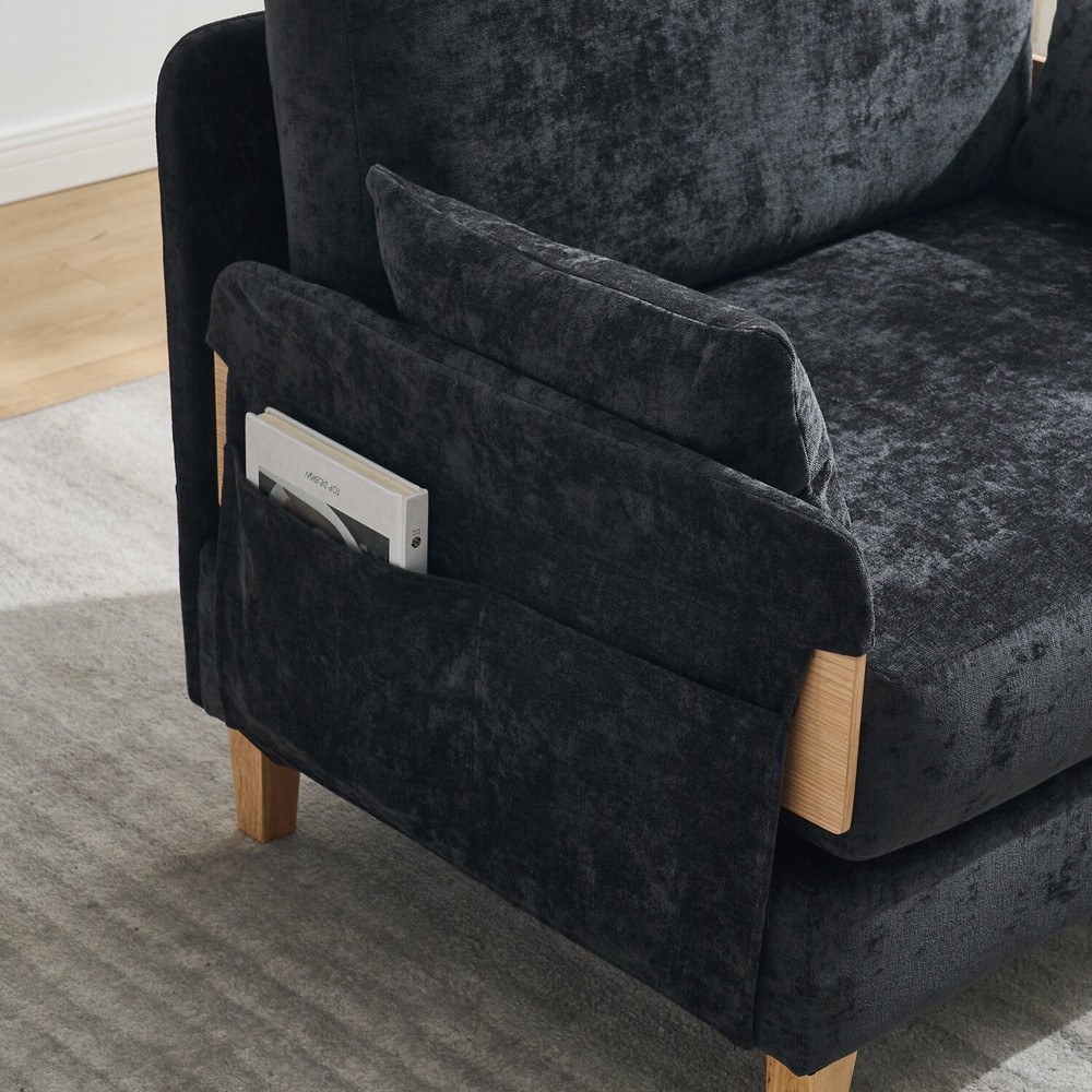Convertible Sleeper Sofa Bed Multi-Functional Folding Recliner Chair w/ Pillow