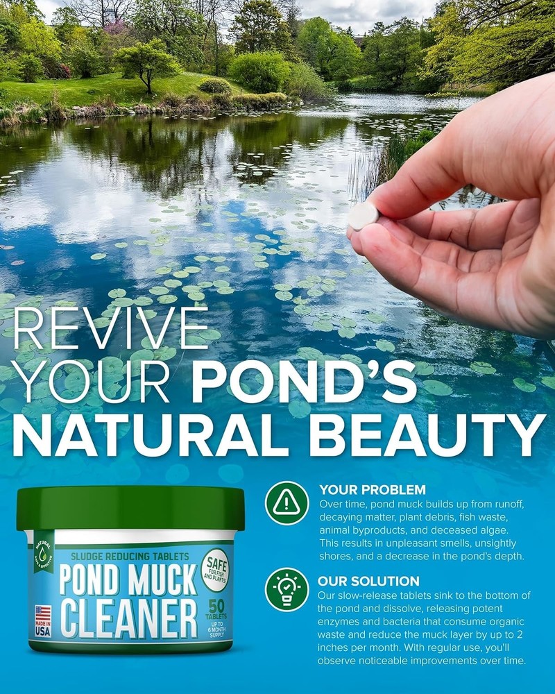 Pond Clarity Solution | Fish | Sludge Dissolver for 50